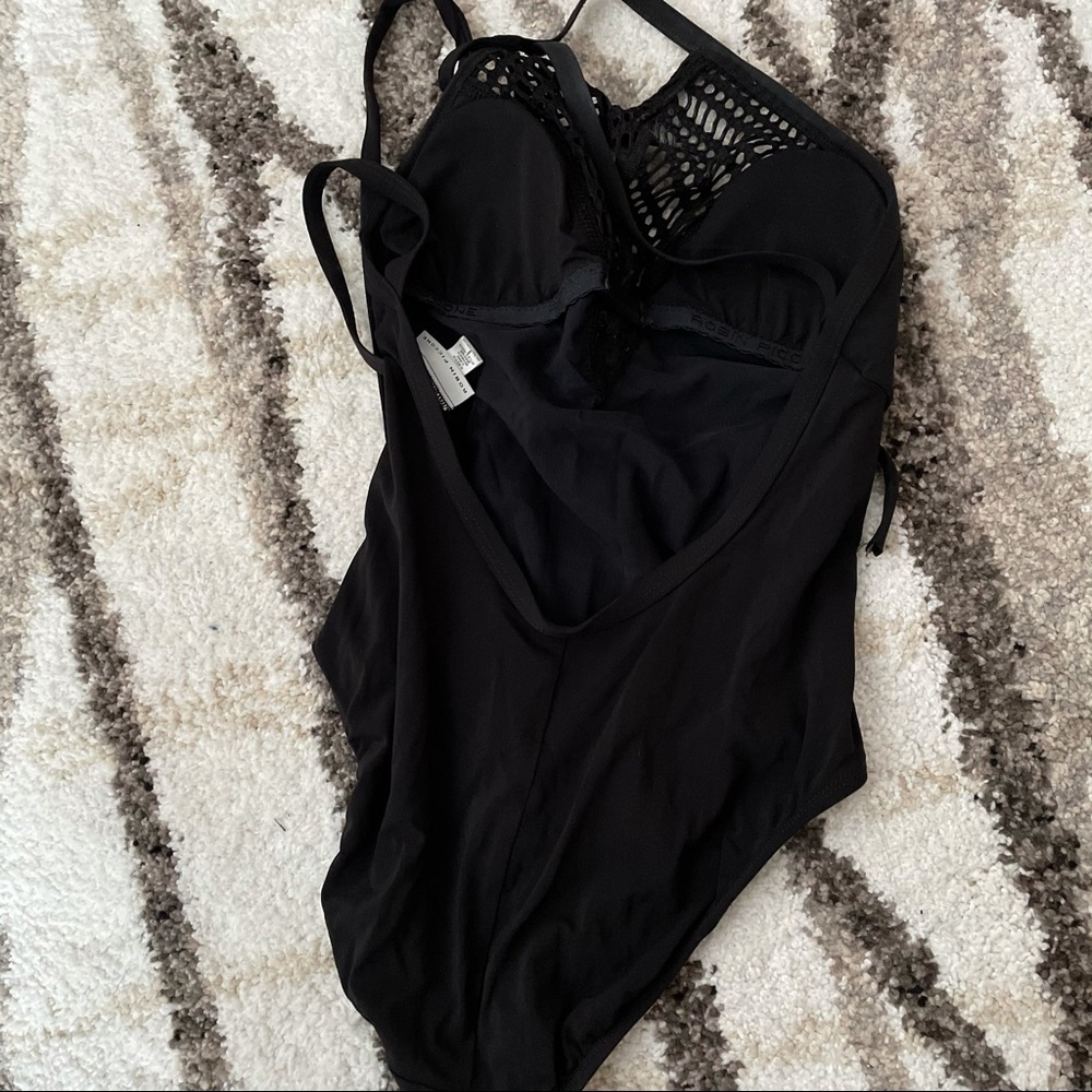 Robin Piccone Black Sophia Crochet One Piece Swimsuit - Picture 8 of 8